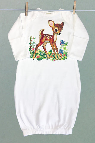Woodland Deer Sacque Gown