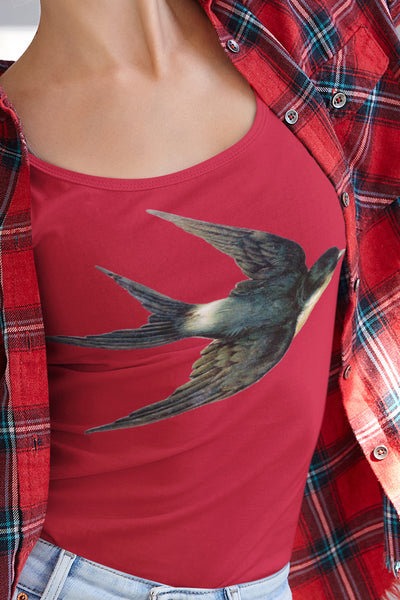 Blue Swallow Bird Women's Racerback Tank