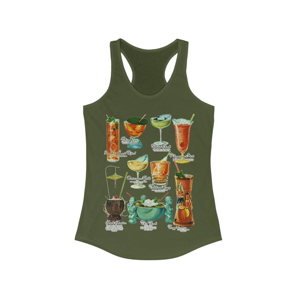 Tiki Cocktails Racerback Tank
