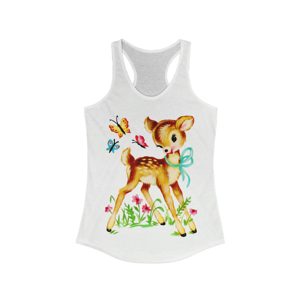 Forest Deer & Butterflies Racerback Tank