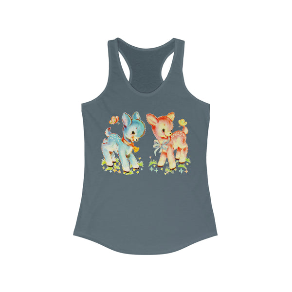 Kitschy Cute Deer Friends Racerback Tank