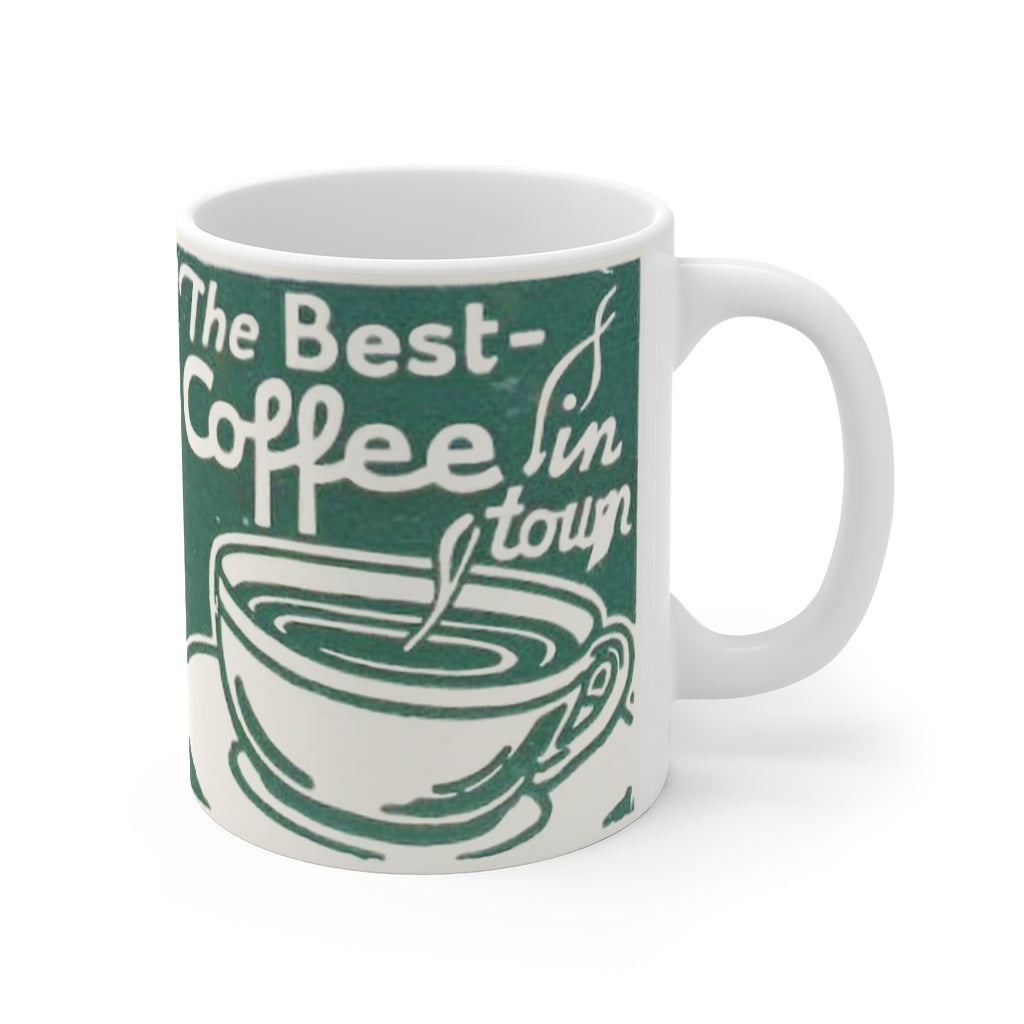 Insegna In Metallo "Best Coffee House In Town" 41x32 Cm – Stile Americano Diner Per Bar E Casa, Prodotta In USA - 2