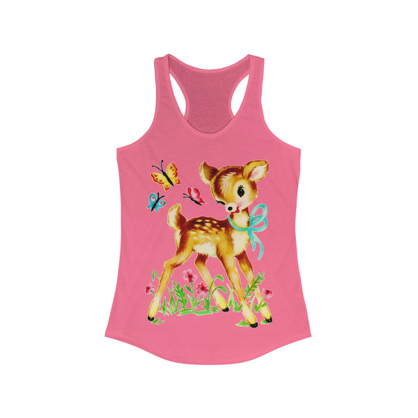 Forest Deer & Butterflies Racerback Tank