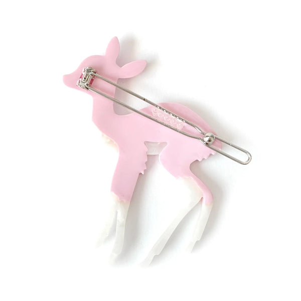 Pink Deer Hair Clip