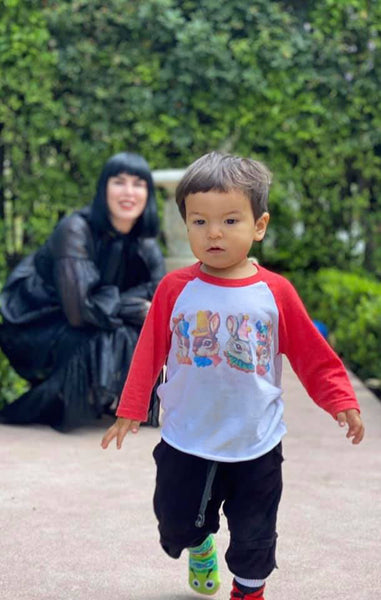 Party Bunnies Raglan Baseball Shirt