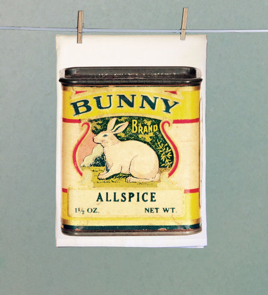 Bunny Allspice Retro Organic Kitchen Towel