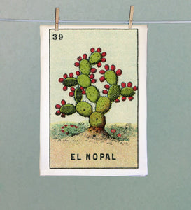 El Nopal Prickly Pear Organic Tea Towel