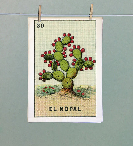 El Nopal Prickly Pear Organic Tea Towel
