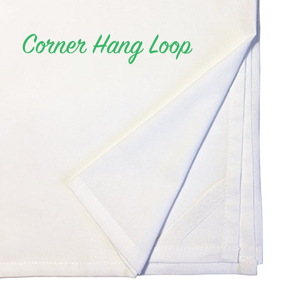 White Rose Raw Silk Organic Tea Towel