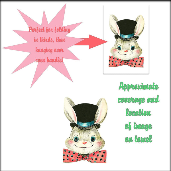 Bunny Allspice Retro Organic Kitchen Towel