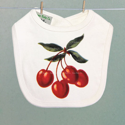 Red Cherries Organic Baby Bib