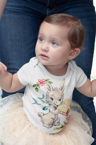 Bunny with Gift Organic One Piece Baby Bodysuit