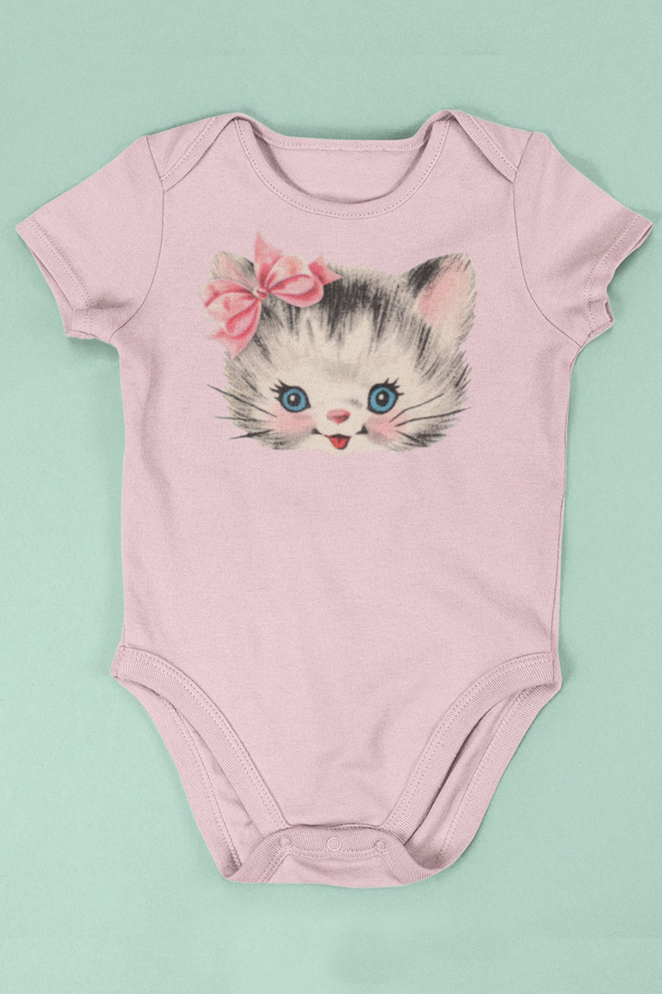 Kitty with Bow Baby Bodysuit