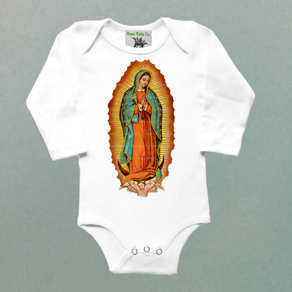 Virgin de Guadalupe Organic One Piece Baby Bodysuit