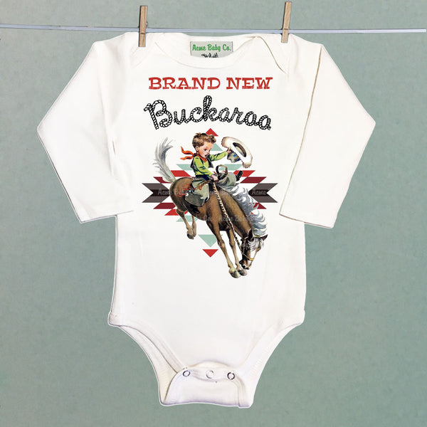 Brand New Buckaroo Organic One Piece Baby Bodysuit
