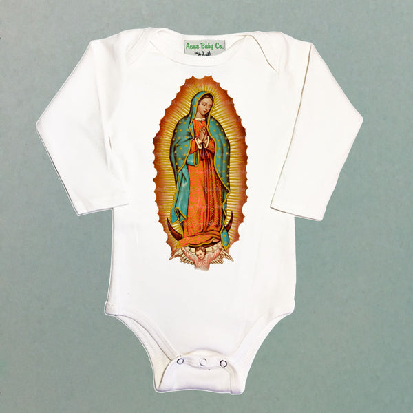 Virgin de Guadalupe Organic One Piece Baby Bodysuit