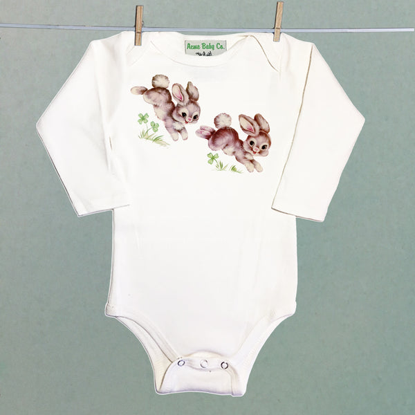 Brown Bunnies Organic One Piece Baby Bodysuit