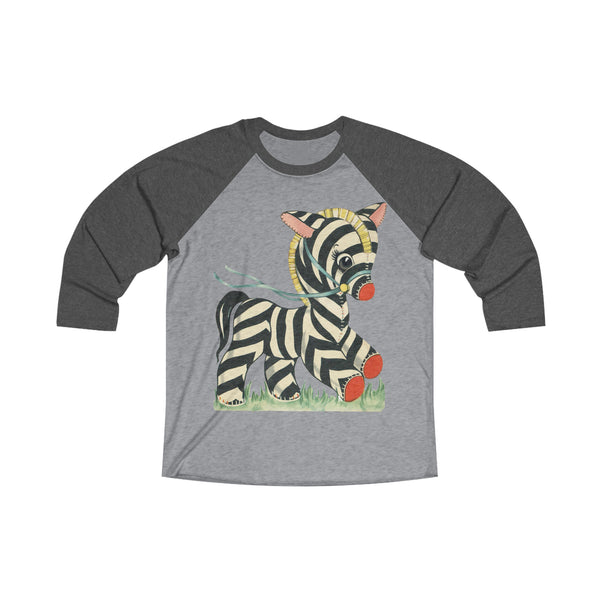 Kitschy Cute Zebra Raglan Tee