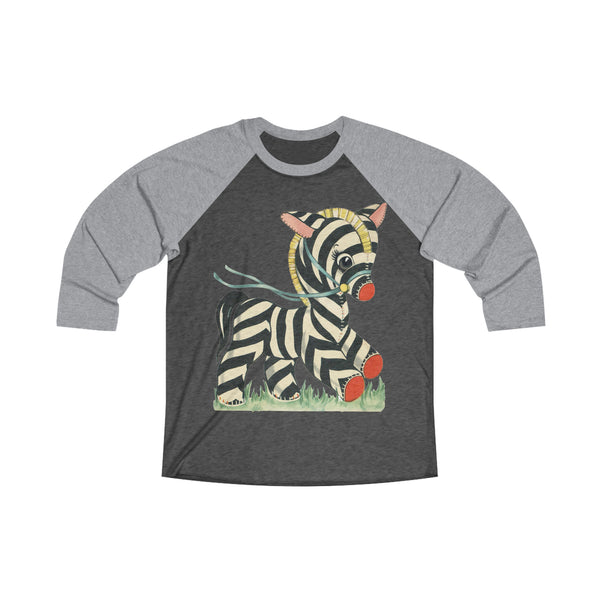 Kitschy Cute Zebra Raglan Tee
