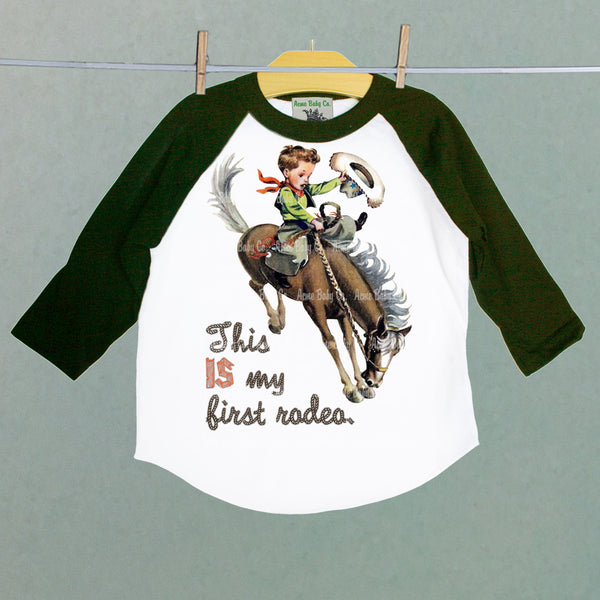 This IS My First Rodeo Children's Raglan Baseball Shirt