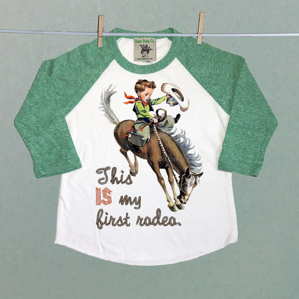 This IS My First Rodeo Children's Raglan Baseball Shirt