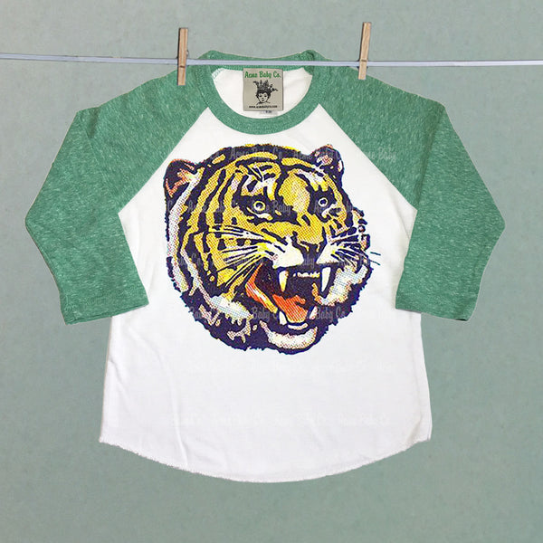 Circus Tiger Raglan Baseball Shirt