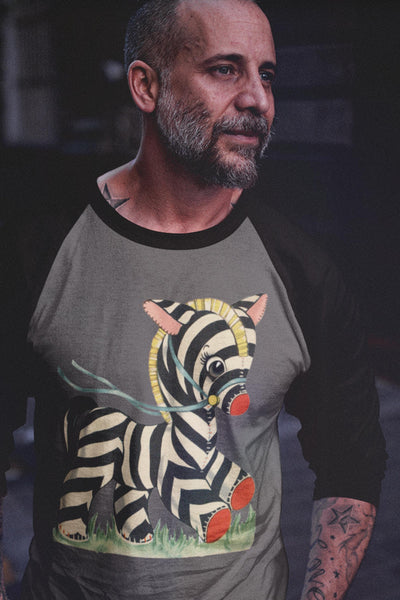 Kitschy Cute Zebra Raglan Tee