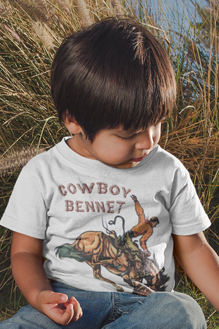 Personalized Cowboy and Bronco Custom Organic Children's Shirt