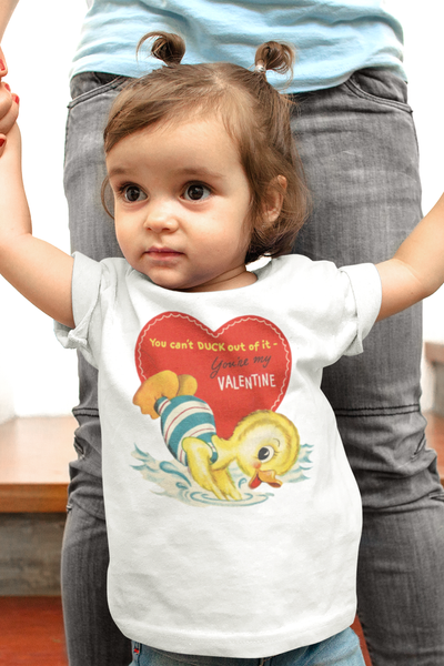 Diving Duckling Valentine Organic Children's Shirt