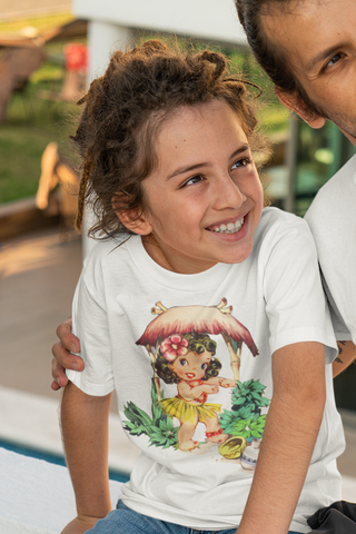 Tiki Hula Girl Organic Children's Shirt