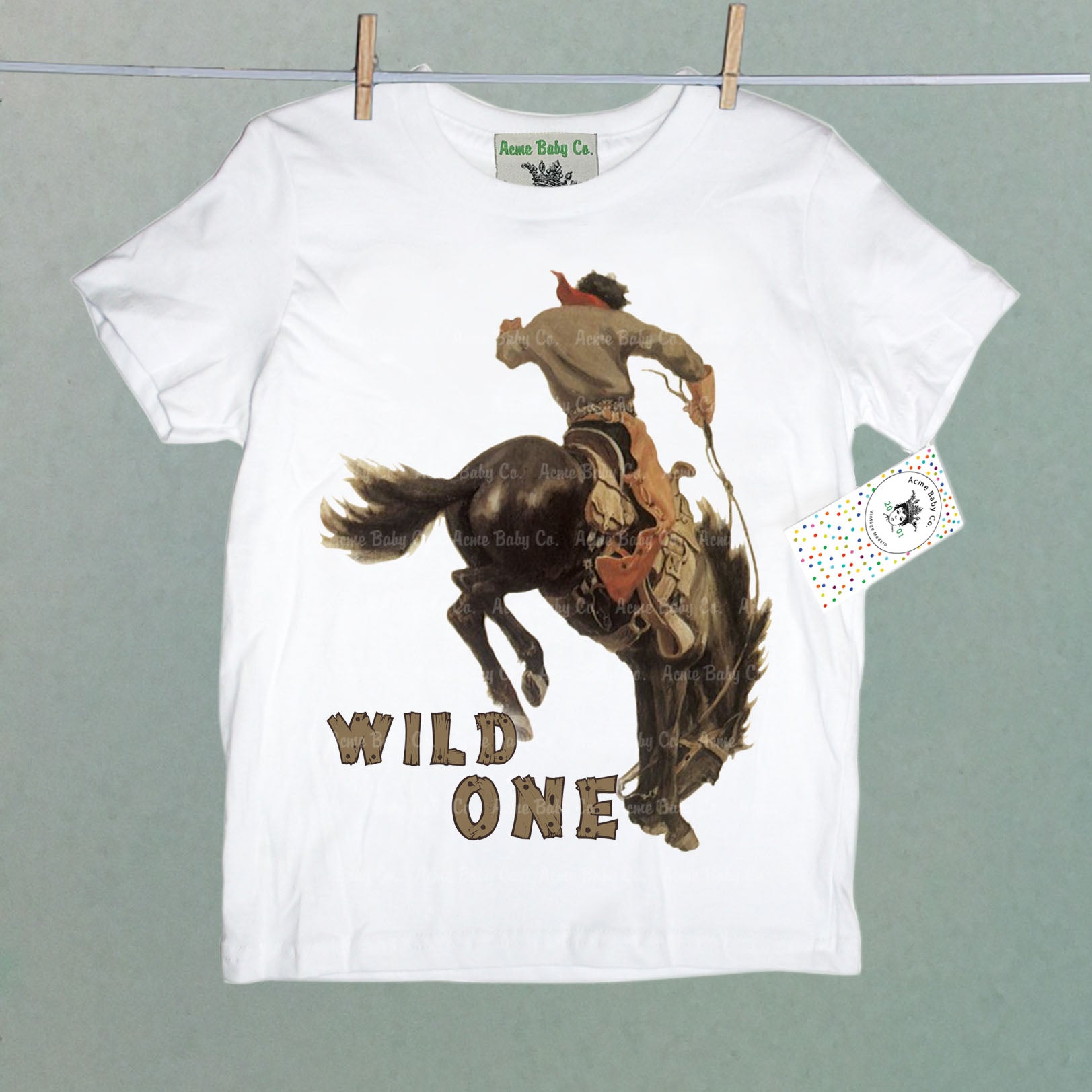 Wild One Bucking Bronco Organic Children's Shirt