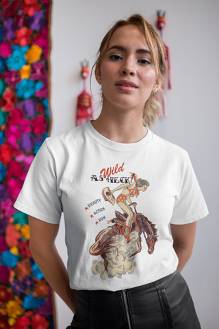 Wild As Heck! Cowgirl Adult Organic Shirt