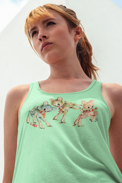 Pastel Deer Racerback Tank