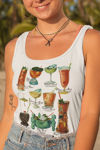 Tiki Cocktails Racerback Tank