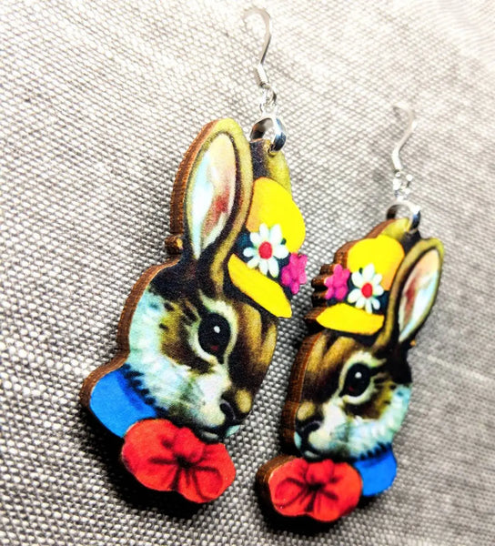 Party Bunny Earrings - Yellow Bonnet