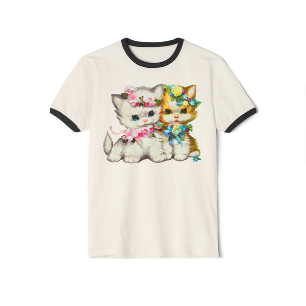 Two Cute Kittens Unisex Cotton Ringer T-Shirt