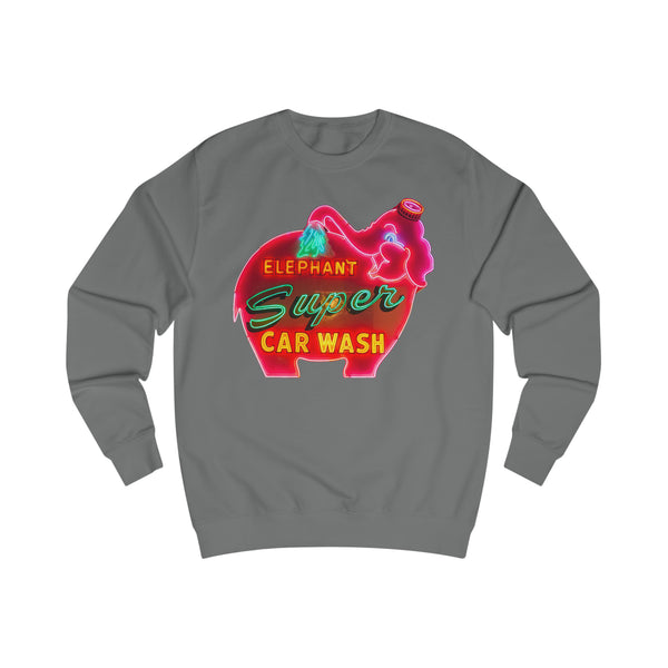 Pink Elephant Car Wash Unisex Sweatshirt
