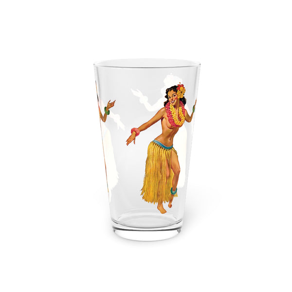 Tiki Wahine Pint Glass. 16oz