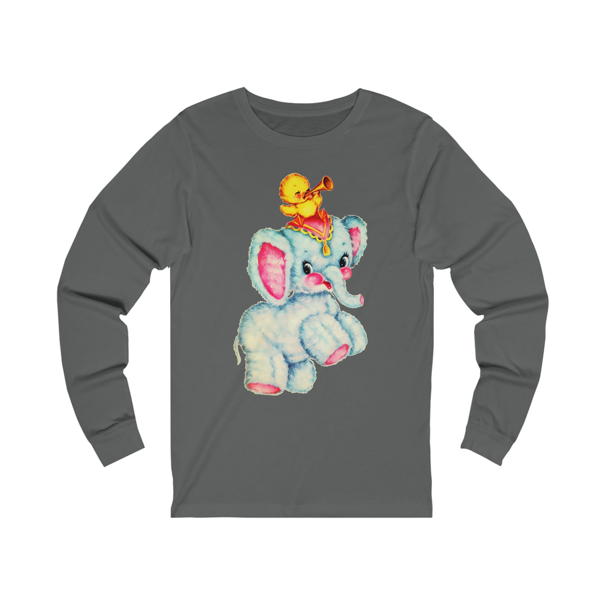 Kitschy Cute Circus Elephant Unisex Jersey Long Sleeve Tee