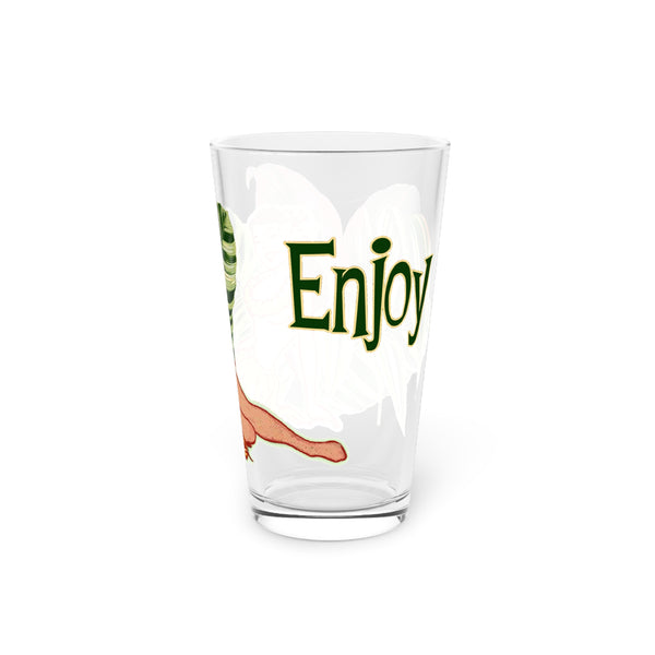 Enjoy! Tiki Pint Glass, 16oz