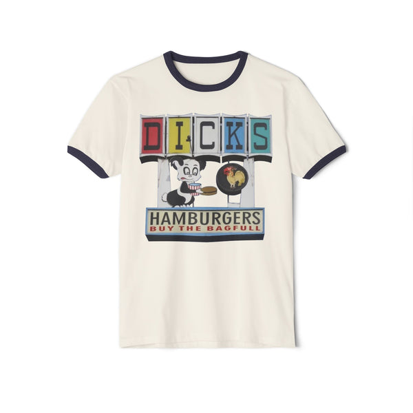 Dick's Hamburgers Unisex Cotton Ringer T-Shirt