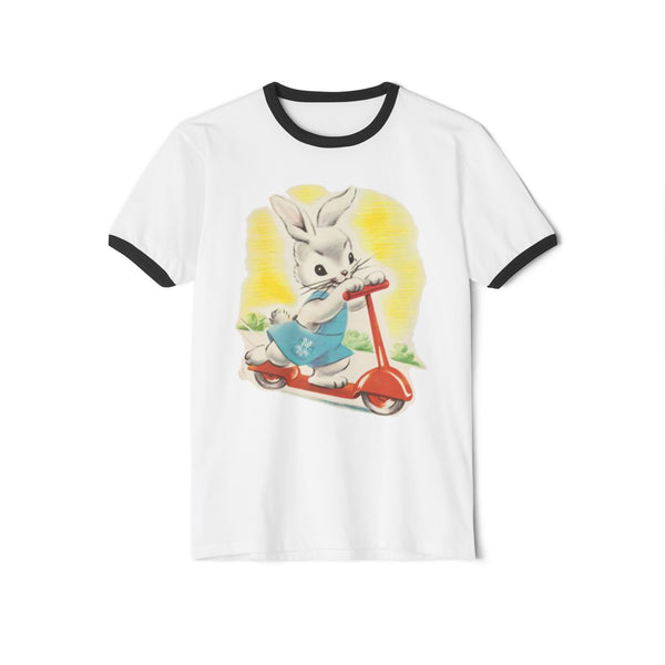 Scooter Bunny Cotton Ringer T-Shirt