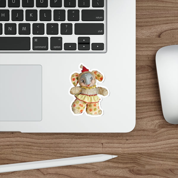 Elephant Clown Die-Cut Sticker