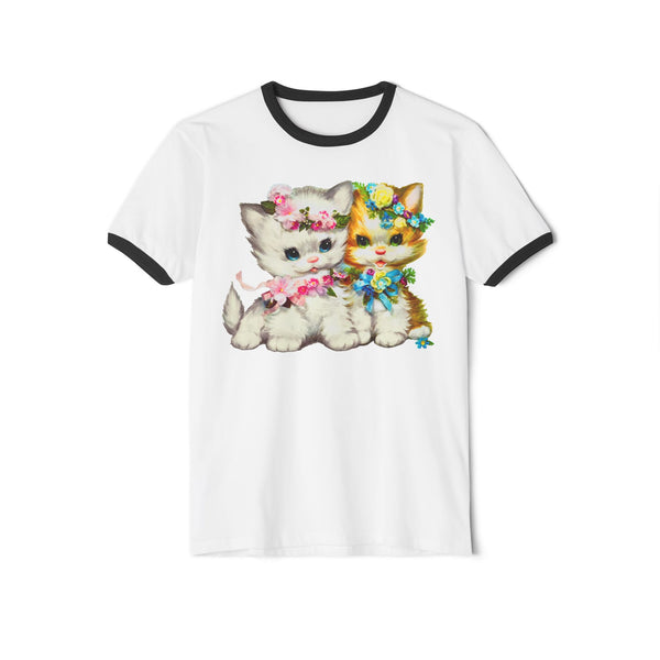 Two Cute Kittens Unisex Cotton Ringer T-Shirt