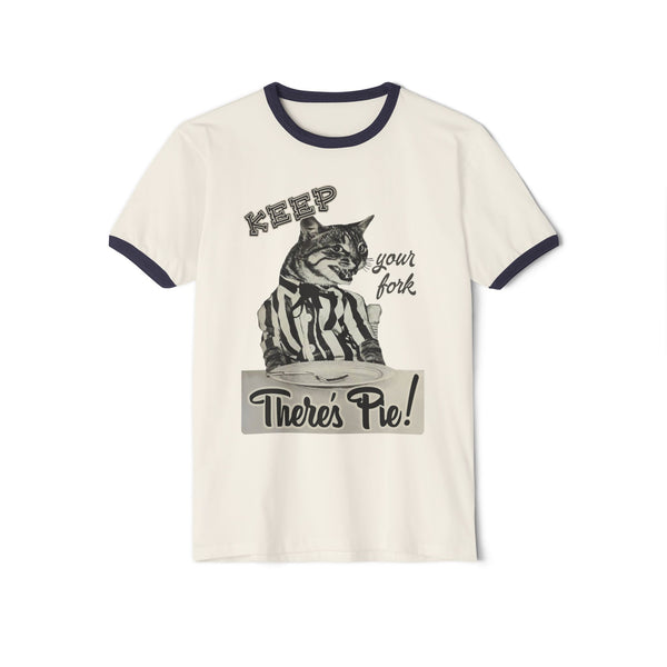 There's Pie! Unisex Cotton Ringer T-Shirt