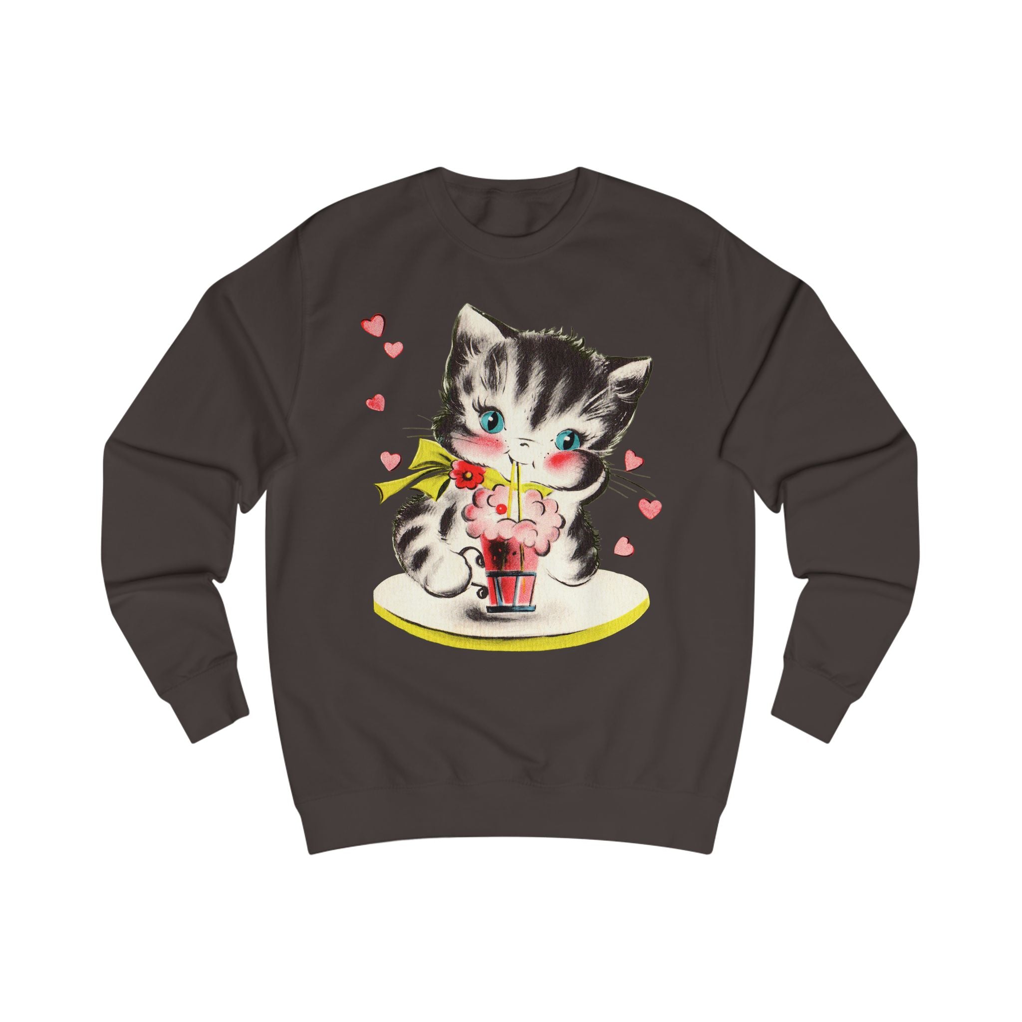 Soda Shop Kitten Unisex Sweatshirt