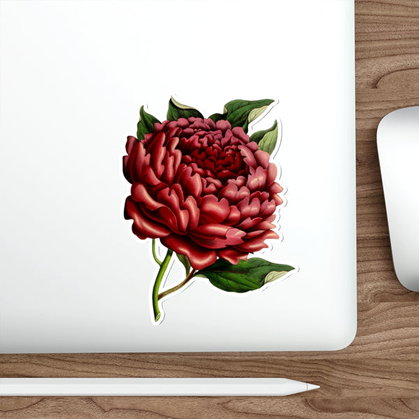 Scarlett Peony Die-Cut Sticker