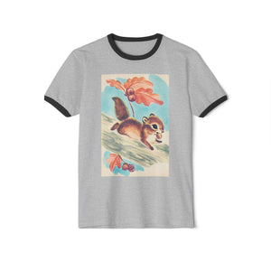 Buddy Squirrel Unisex Cotton Ringer T-Shirt