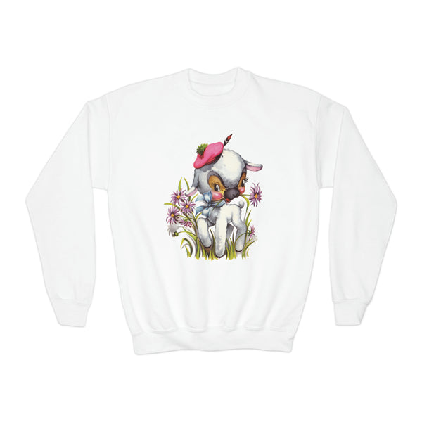 Springtime Lamb Youth Crewneck Sweatshirt