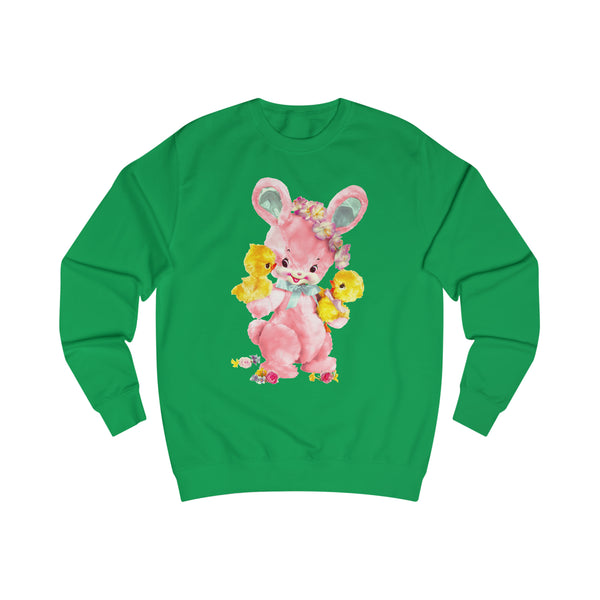 Kitschy Cute Pink Bunny Unisex Sweatshirt